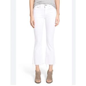 Rag & Bone Bright White Crop Flare Jeans